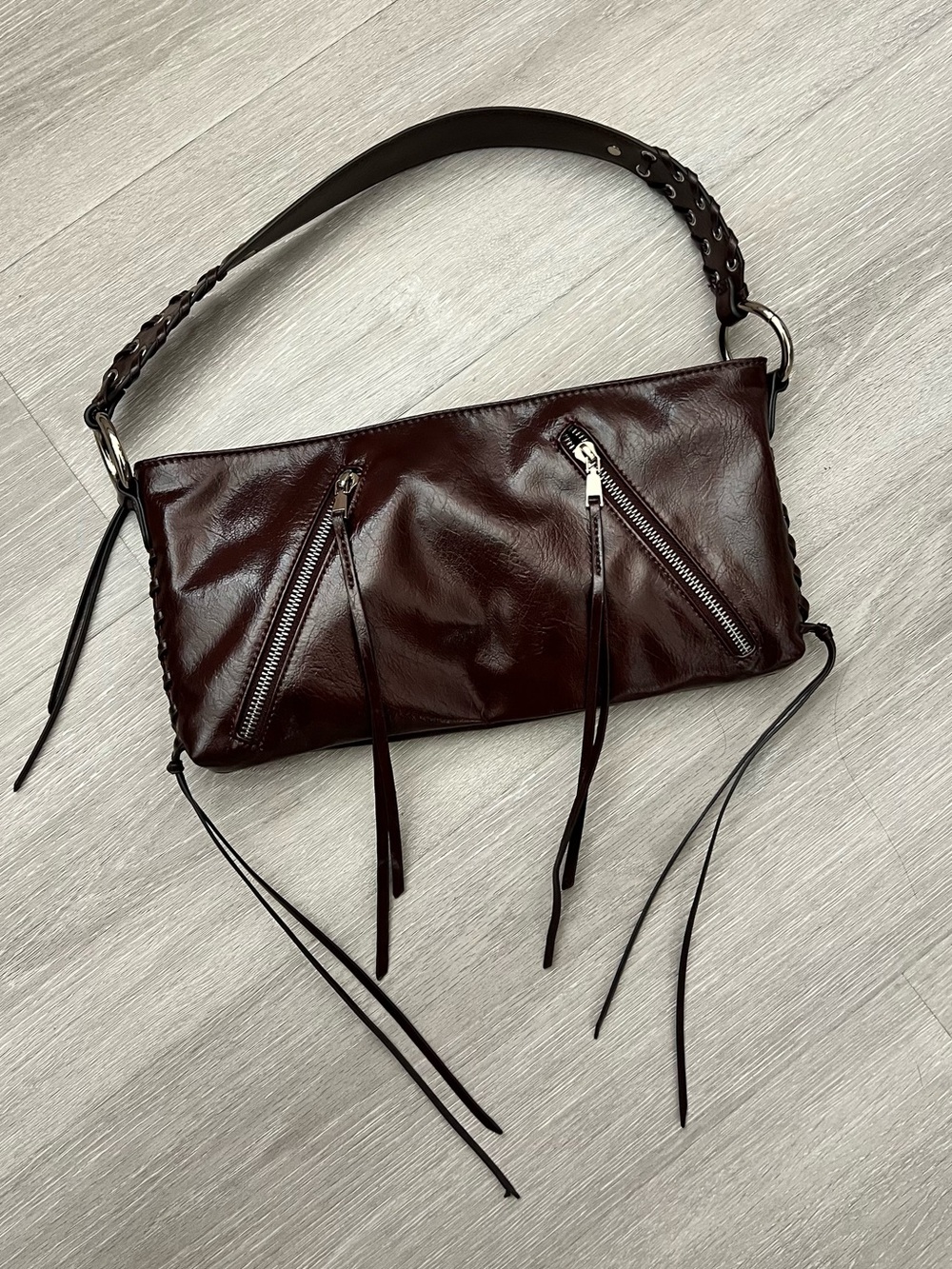 Zara zippered shoulder bag